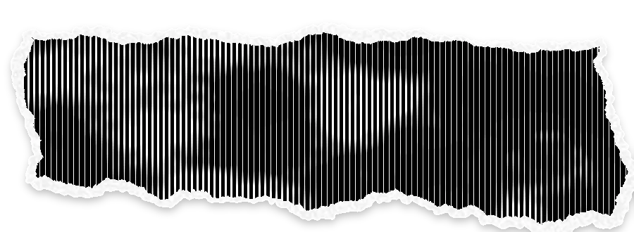 Torn black paper scrap with a halftone texture